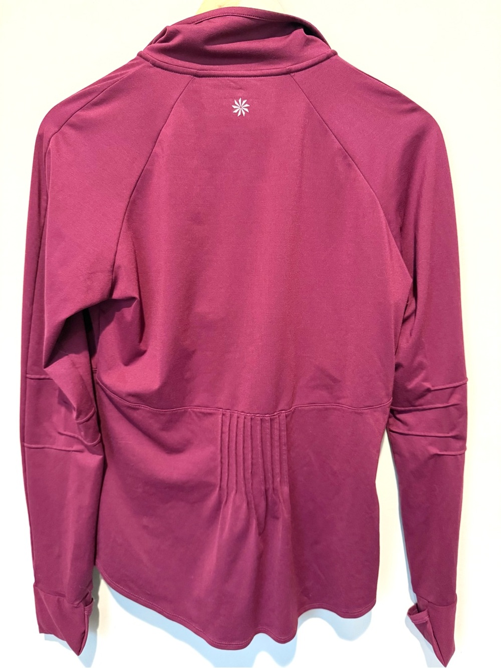 Athleta Malibu Hike Half-Zip Performance Pullover in Wine/Burgundy - Picture 4 of 4